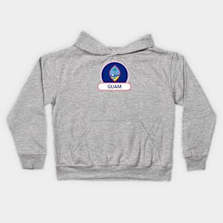 Guam Country Badge - Guam Flag Kids Hoodie